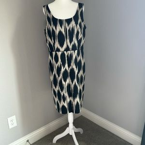 Ann Taylor Khaki and Black Sheath dress
